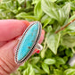 Turquoise Sterling Silver Ring Size 8.25 - Vibrant Blue Gemstone, Elegant Handcrafted Jewelry, Perfect for Daily Wear or Special Occasions