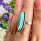 Turquoise Sterling Silver Ring Size 8.25 - Vibrant Blue Gemstone, Elegant Handcrafted Jewelry, Perfect for Daily Wear or Special Occasions