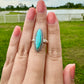 Turquoise Sterling Silver Ring Size 8.25 - Vibrant Blue Gemstone, Elegant Handcrafted Jewelry, Perfect for Daily Wear or Special Occasions