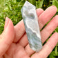 Moss Agate Double Terminated Point - Natural Healing Crystal, Perfect for Energy Work and Meditation, Enhances Garden Connection