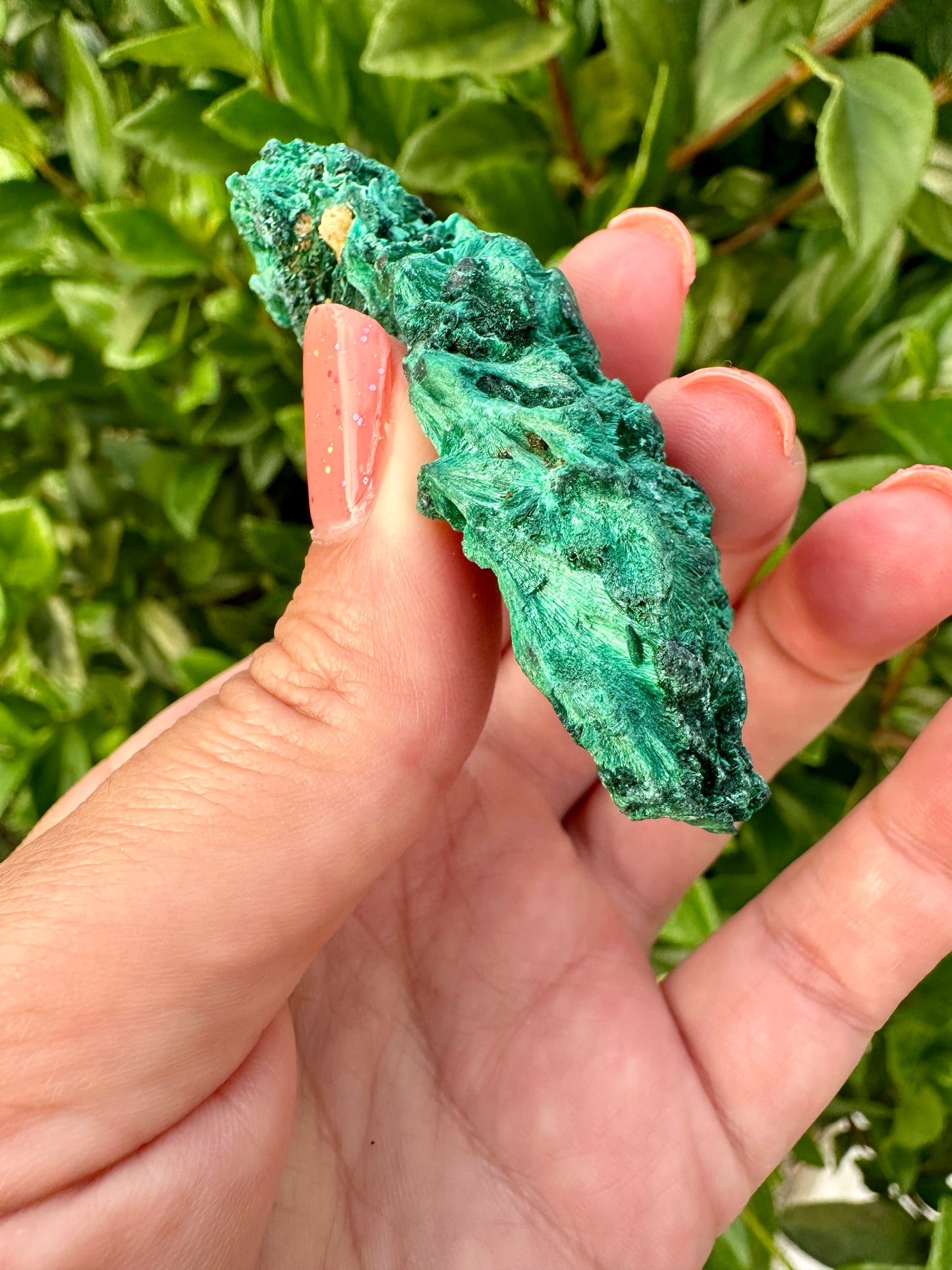 Fibrous Malachite Specimen - Stunning Natural Mineral Display, Perfect for Collectors and Home Decor, Rich Green Textures