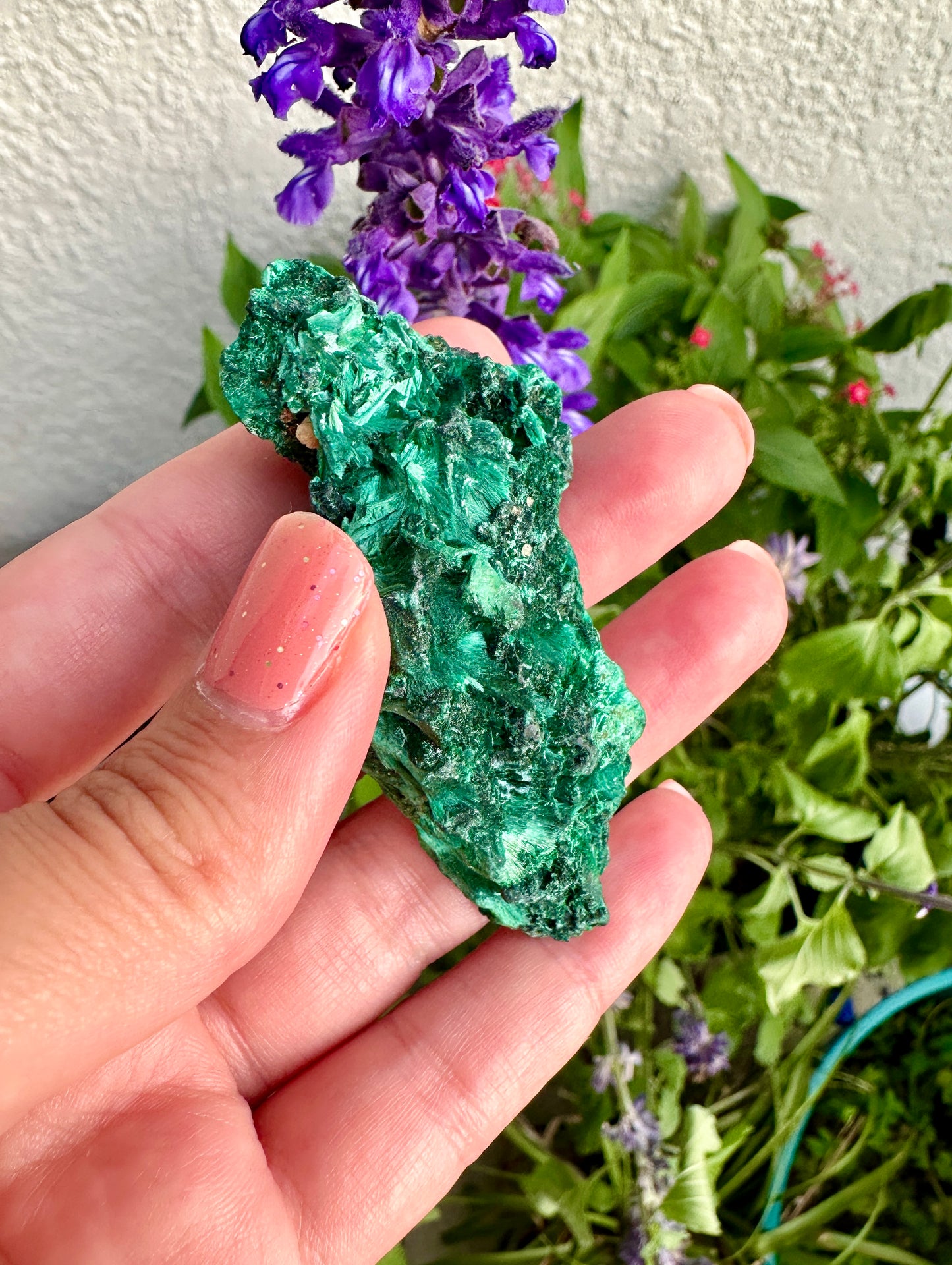 Fibrous Malachite Specimen - Stunning Natural Mineral Display, Perfect for Collectors and Home Decor, Rich Green Textures