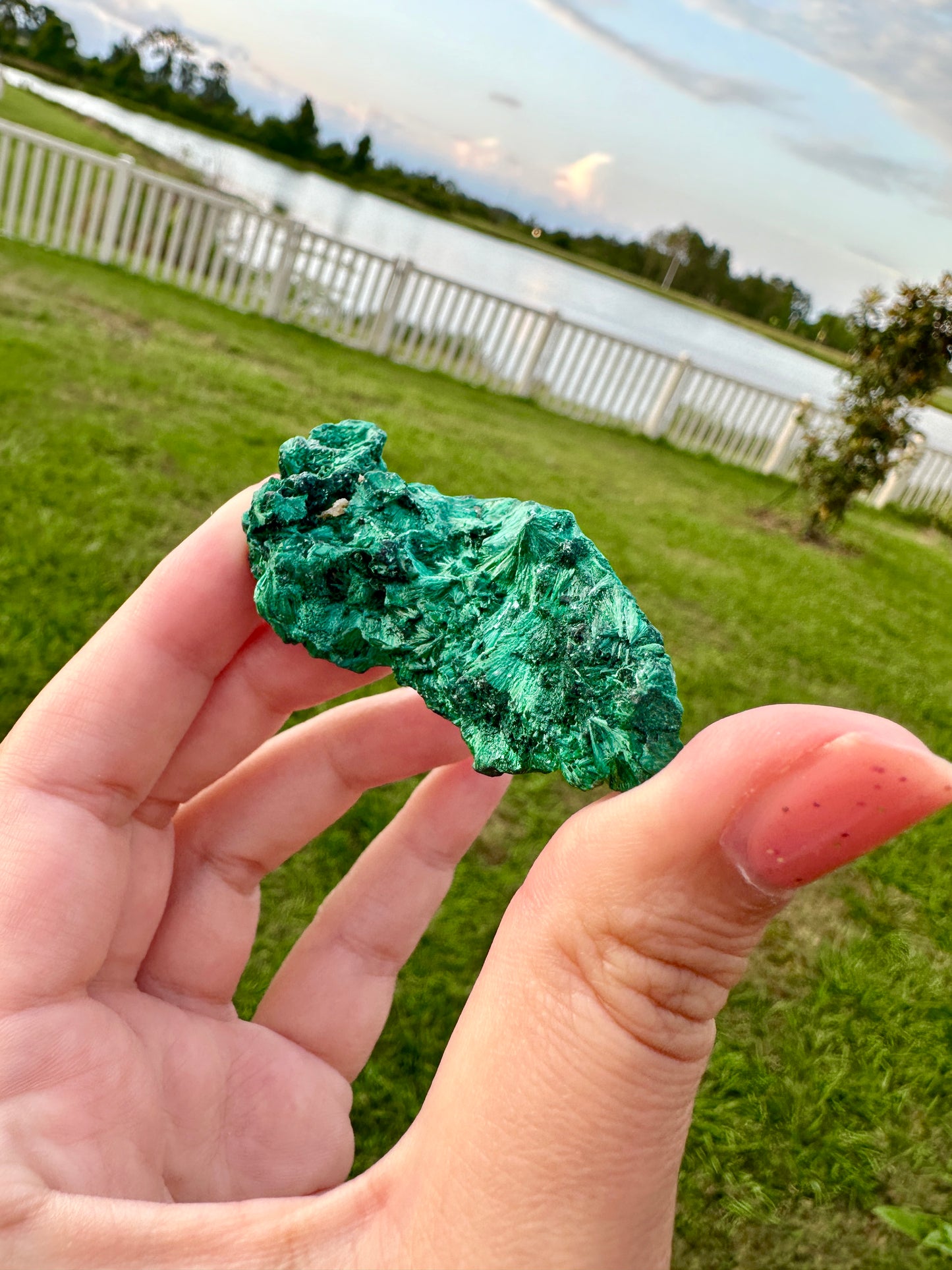 Fibrous Malachite Specimen - Stunning Natural Mineral Display, Perfect for Collectors and Home Decor, Rich Green Textures