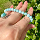 Larimar 7mm Bracelet - Soothing Blue Stone Jewelry, Perfect for Calming and Healing, Elegant Accessory for Daily Wear