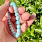 Larimar 7mm Bracelet - Soothing Blue Stone Jewelry, Perfect for Calming and Healing, Elegant Accessory for Daily Wear