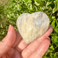 Moonstone with Sunstone Heart Carving