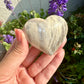 Moonstone with Sunstone Heart Carving