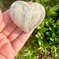 Moonstone with Sunstone Heart Carving