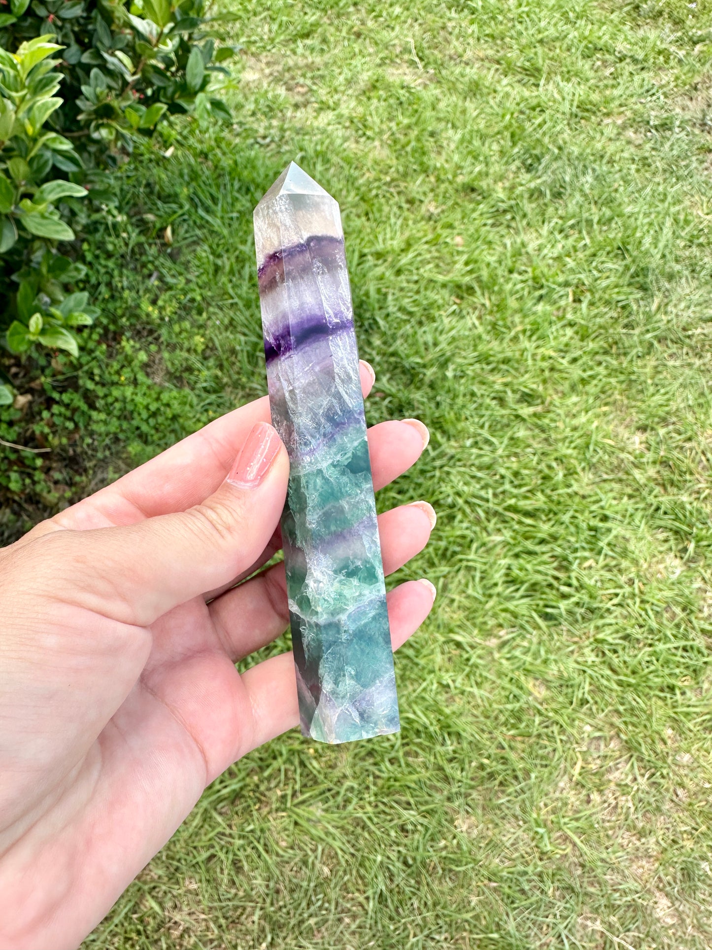 Fluorite Tower: Elevate Your Space with Healing Energies and Vibrant Color - A Must-Have for Meditation and Focus