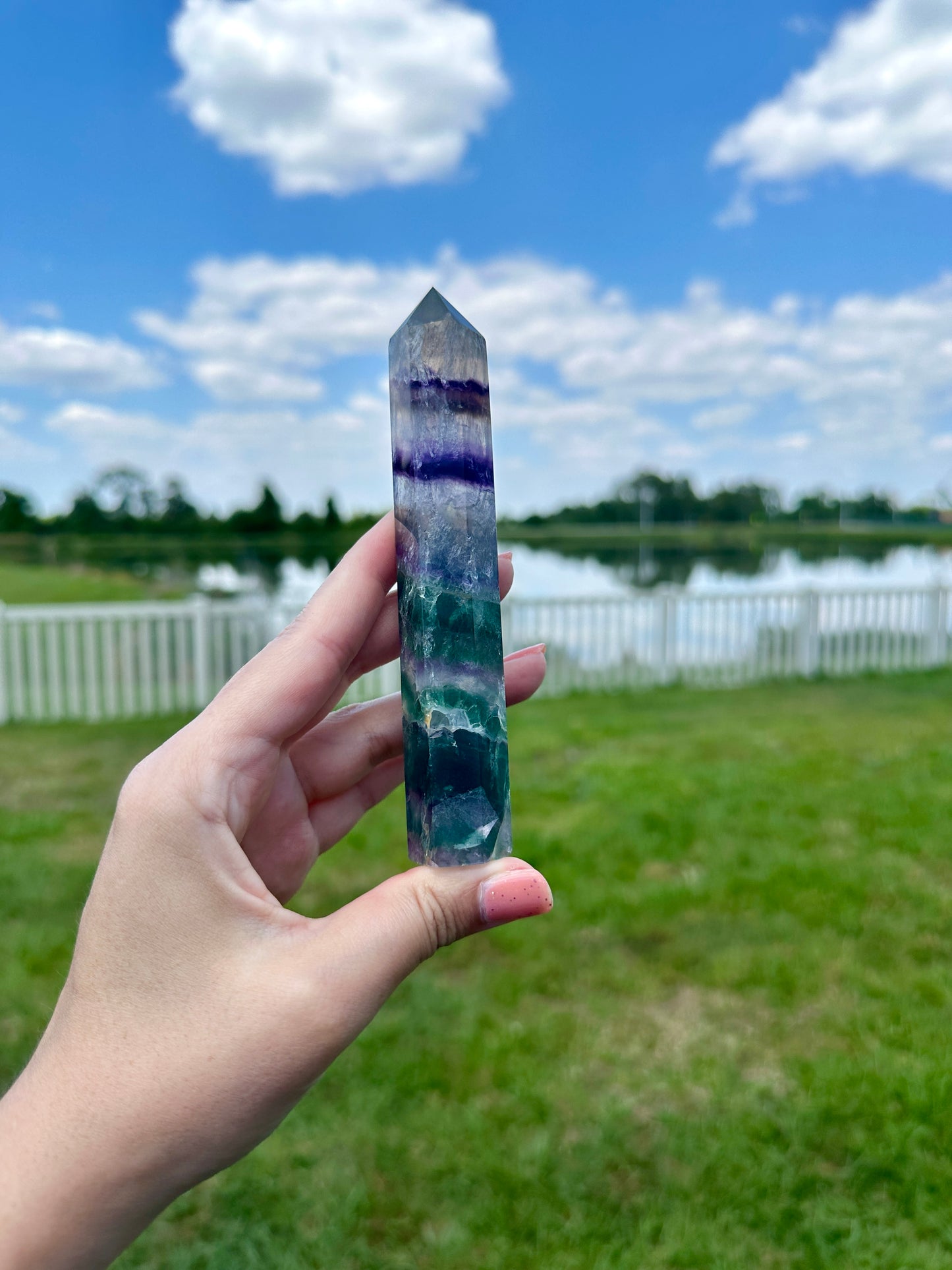 Fluorite Tower: Elevate Your Space with Healing Energies and Vibrant Color - A Must-Have for Meditation and Focus