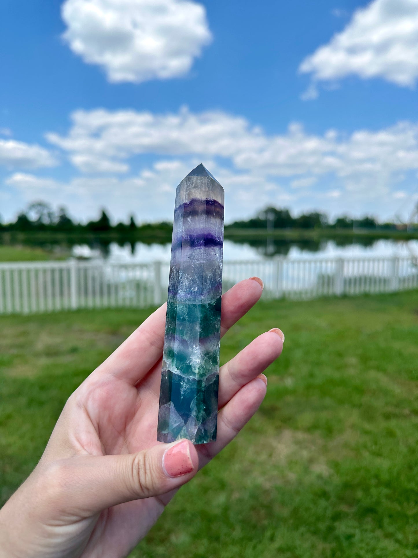 Fluorite Tower: Elevate Your Space with Healing Energies and Vibrant Color - A Must-Have for Meditation and Focus