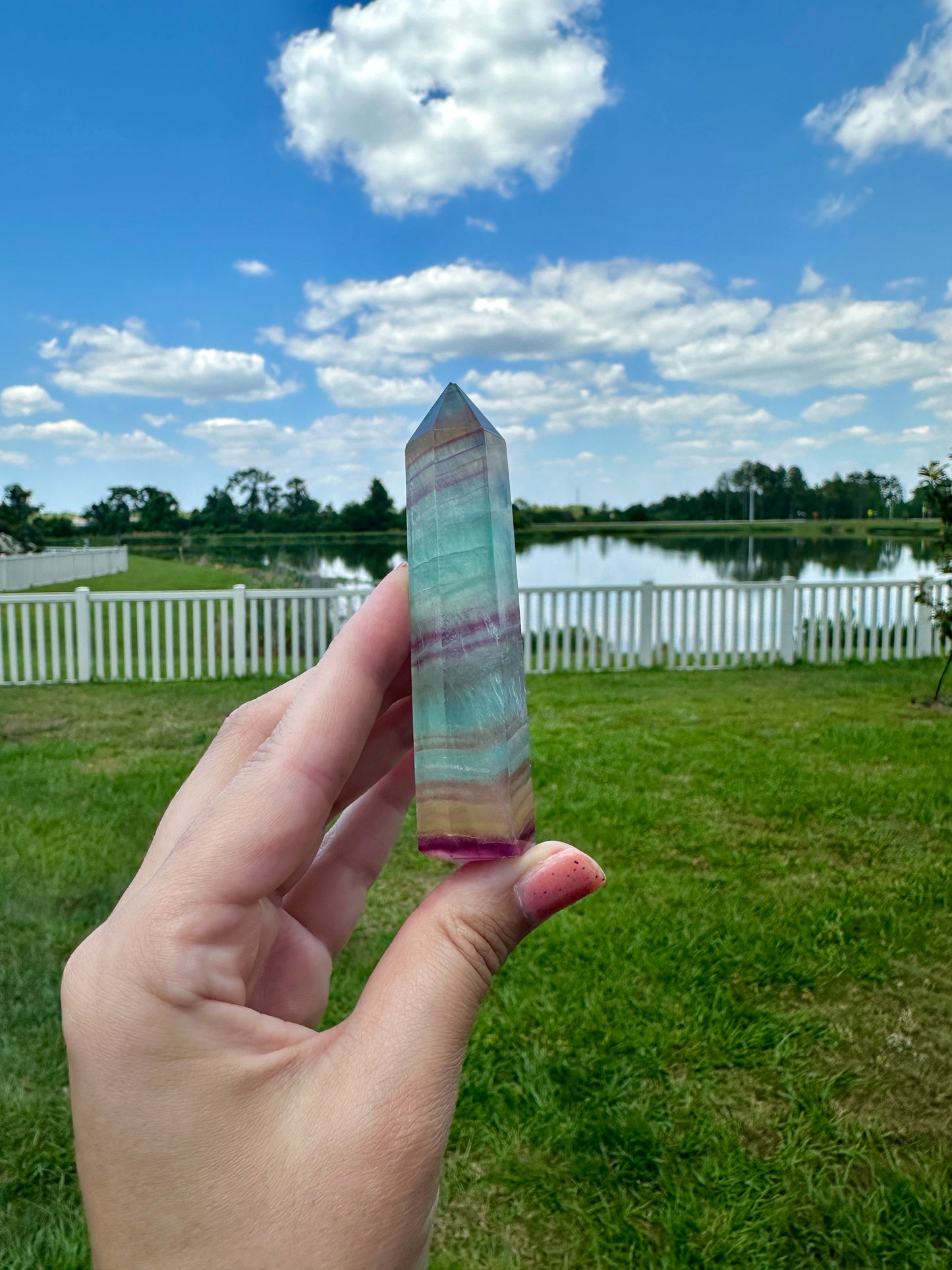 Fluorite Tower: Elevate Your Space with Healing Energies and Vibrant Color - A Must-Have for Meditation and Focus