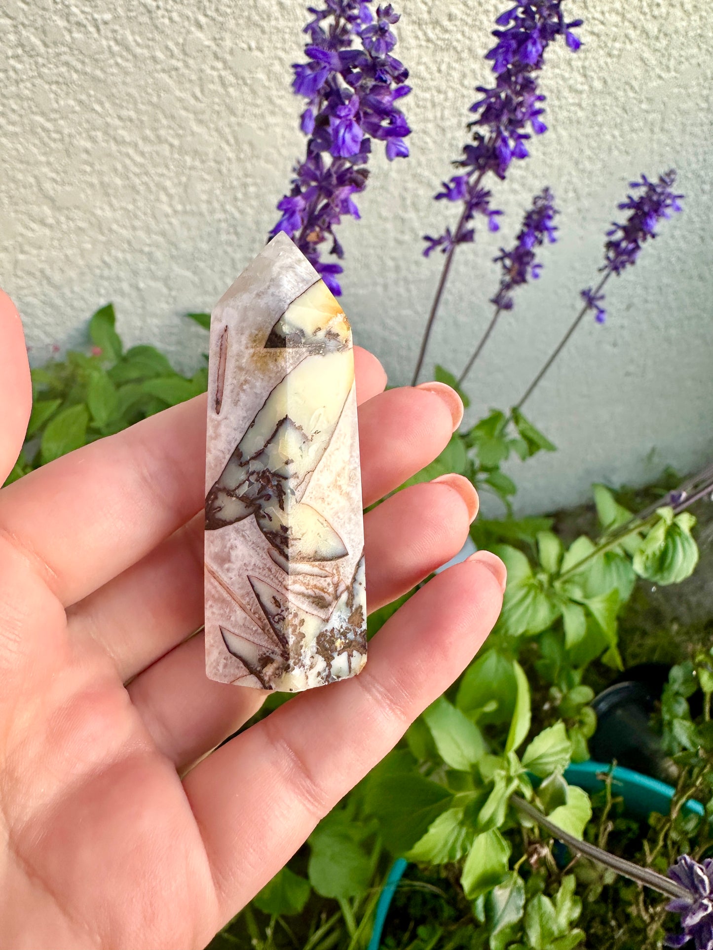 Captivating Cappuccino Agate Tower | Unique Brown and Cream Striped Mineral | Perfect for Home Decor, Healing, and Collectors
