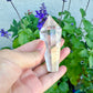 Clear Quartz Point with Black Tourmaline Inclusions