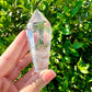 Clear Quartz Point with Black Tourmaline Inclusions