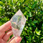 Clear Quartz Point with Black Tourmaline Inclusions