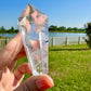 Clear Quartz Point with Black Tourmaline Inclusions