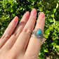 Turquoise Sterling Silver Ring Size 8 - Vibrant Blue Gemstone, Elegant Handcrafted Jewelry, Perfect for Daily Wear or Special Occasions