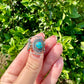 Turquoise Sterling Silver Ring Size 8 - Vibrant Blue Gemstone, Elegant Handcrafted Jewelry, Perfect for Daily Wear or Special Occasions