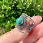 Turquoise Sterling Silver Ring Size 8 - Vibrant Blue Gemstone, Elegant Handcrafted Jewelry, Perfect for Daily Wear or Special Occasions