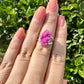 Cobaltoan Calcite Sterling Silver Ring Size 7 - Vibrant Pink Gemstone Jewelry for Love and Healing, Elegant Accessory