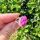 Cobaltoan Calcite Sterling Silver Ring Size 7 - Vibrant Pink Gemstone Jewelry for Love and Healing, Elegant Accessory