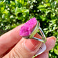 Cobaltoan Calcite Sterling Silver Ring Size 7 - Vibrant Pink Gemstone Jewelry for Love and Healing, Elegant Accessory