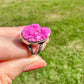 Cobaltoan Calcite Sterling Silver Ring Size 7 - Vibrant Pink Gemstone Jewelry for Love and Healing, Elegant Accessory