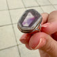 Cosmic Elegance: Atomic Trapiche Amethyst Size 11 Ring