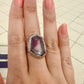 Cosmic Elegance: Atomic Trapiche Amethyst Size 11 Ring