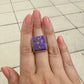 Charoite Sterling Silver Ring, Size 8.75, Exquisite Purple Gemstone, Elegant Handcrafted Jewelry, Perfect Gift for Special Occasions, Unique Artisan Design