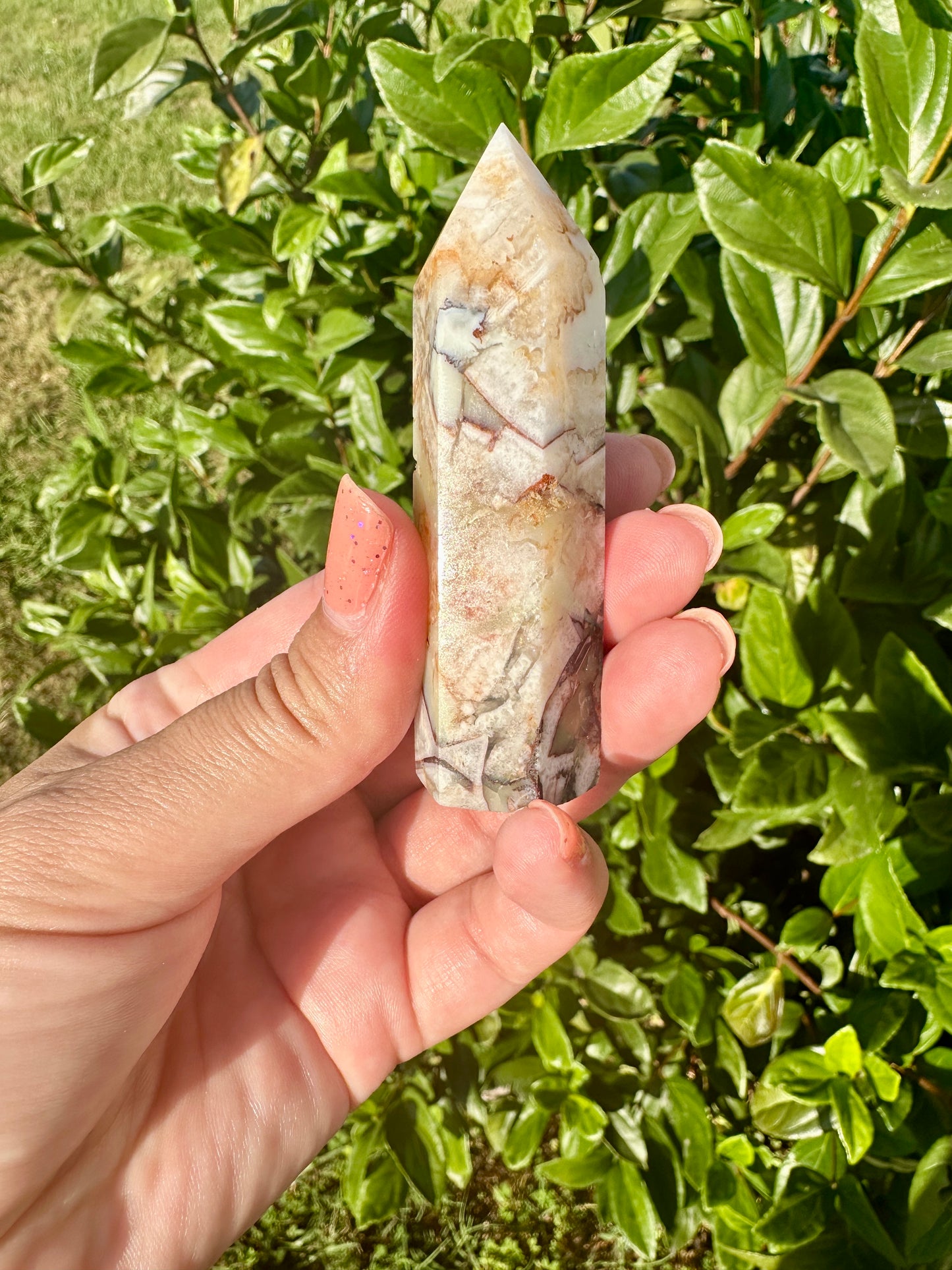 Captivating Cappuccino Agate Tower | Unique Brown and Cream Striped Mineral | Perfect for Home Decor, Healing, and Collectors