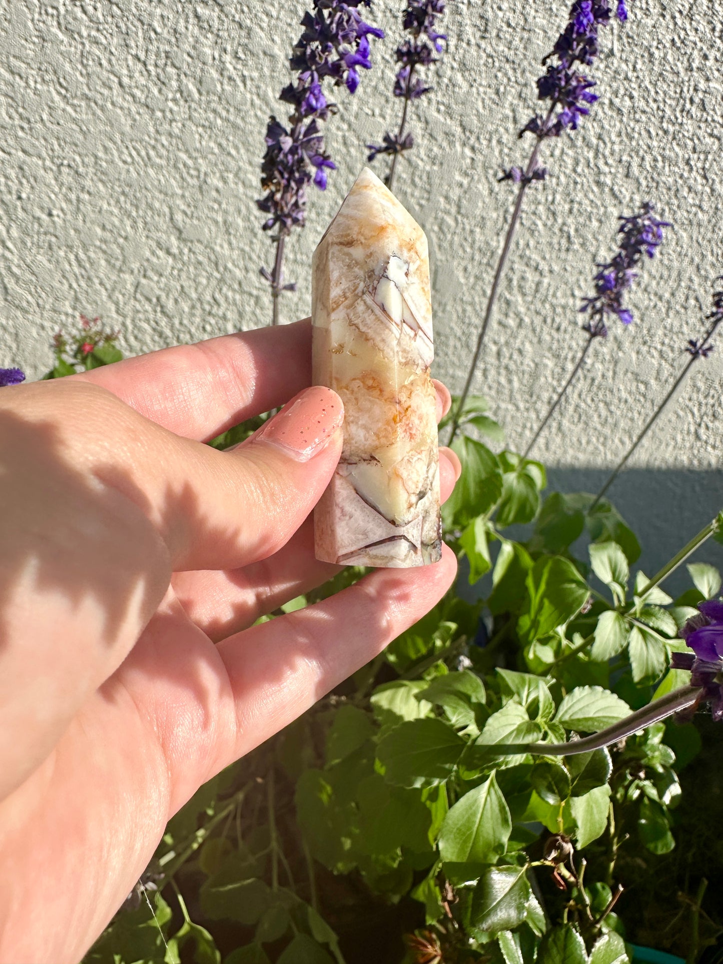 Captivating Cappuccino Agate Tower | Unique Brown and Cream Striped Mineral | Perfect for Home Decor, Healing, and Collectors