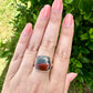 Sophisticated Size 11 African Bloodstone Ring in Sterling Silver - A Unique Symbol of Courage and Renewal for Your Jewelry Collection