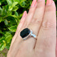 Black Tourmaline Sterling Silver Ring Size 9 - Elegant Handcrafted Gemstone Jewelry for Everyday Elegance and Protection