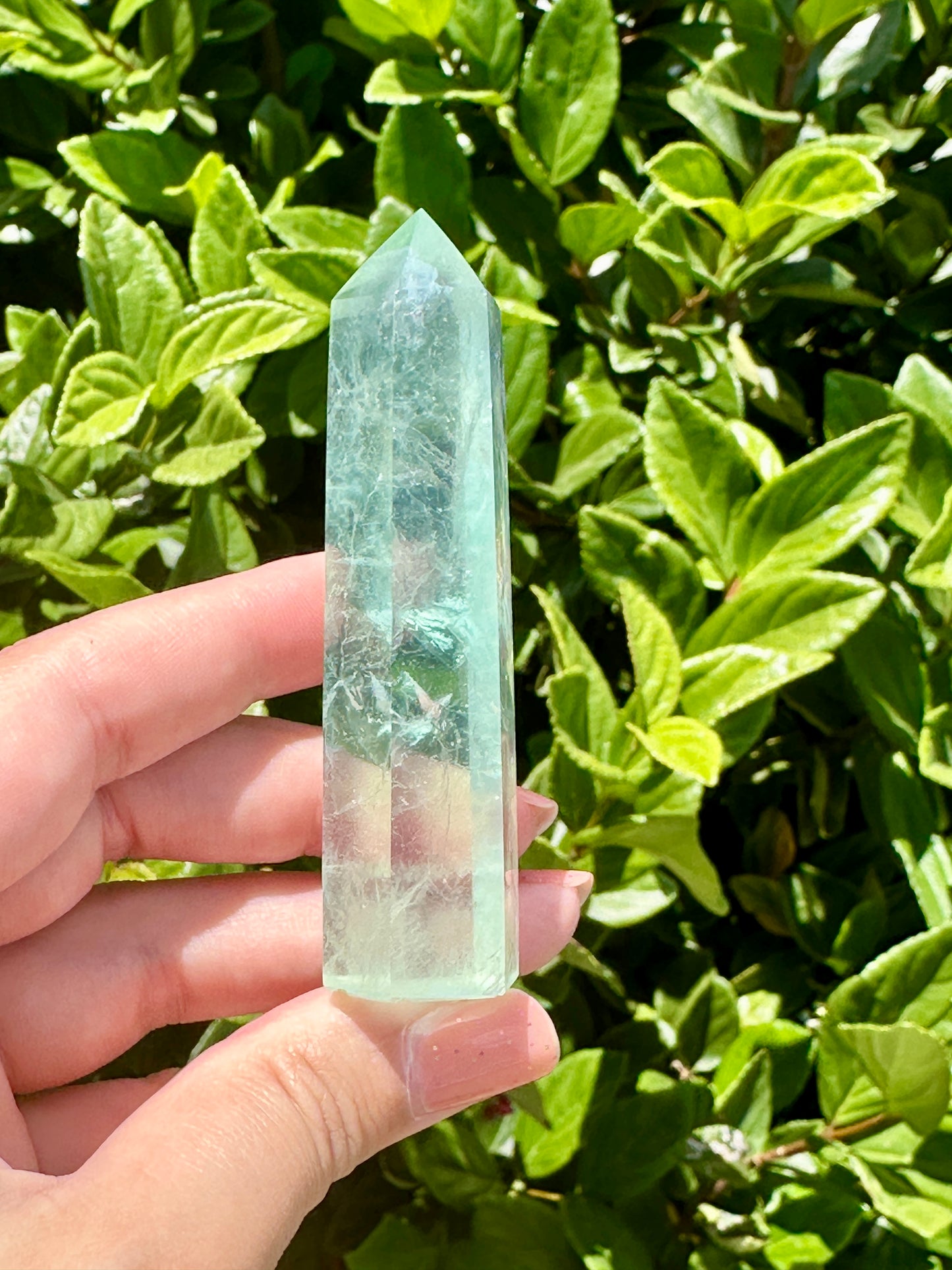 Green Fluorite Tower - Exquisite Crystal Point for Focus and Growth, Perfect for Meditation and Home Decor