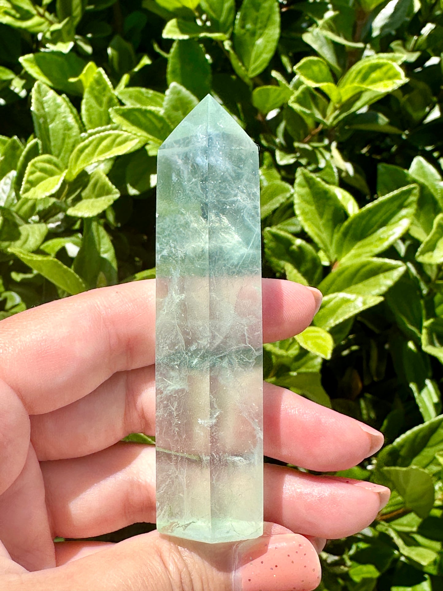 Green Fluorite Tower - Exquisite Crystal Point for Focus and Growth, Perfect for Meditation and Home Decor