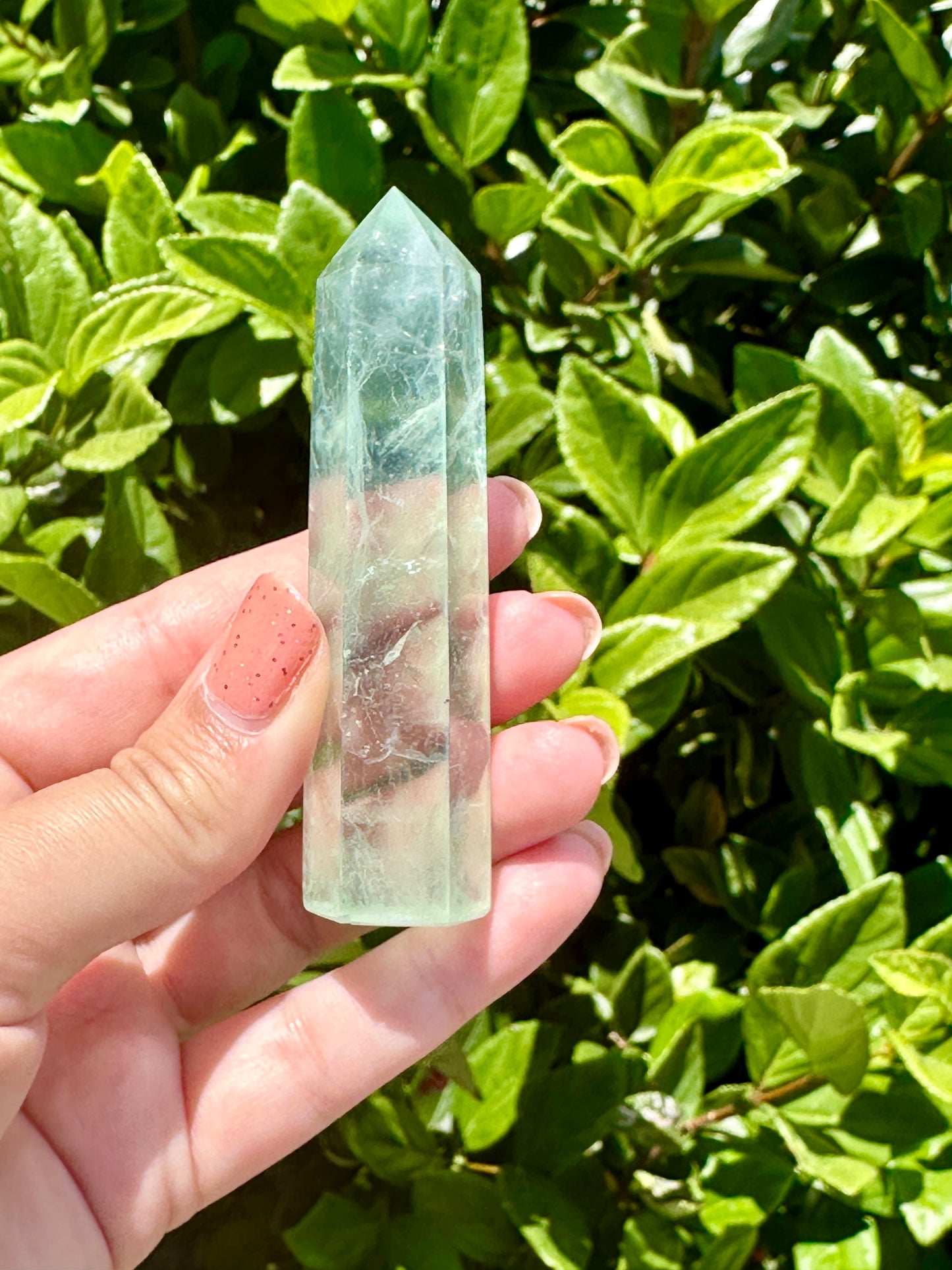 Green Fluorite Tower - Exquisite Crystal Point for Focus and Growth, Perfect for Meditation and Home Decor