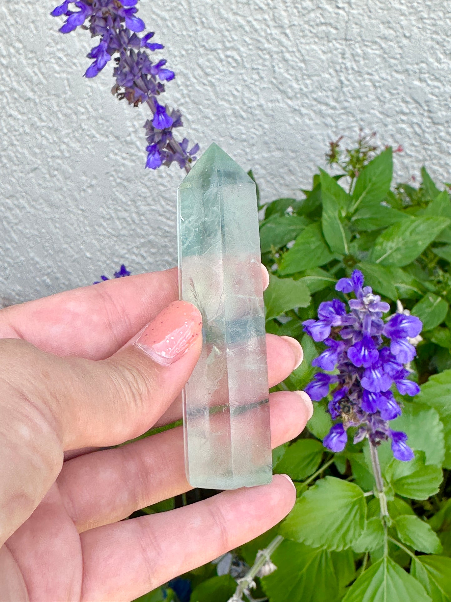 Green Fluorite Tower - Exquisite Crystal Point for Focus and Growth, Perfect for Meditation and Home Decor