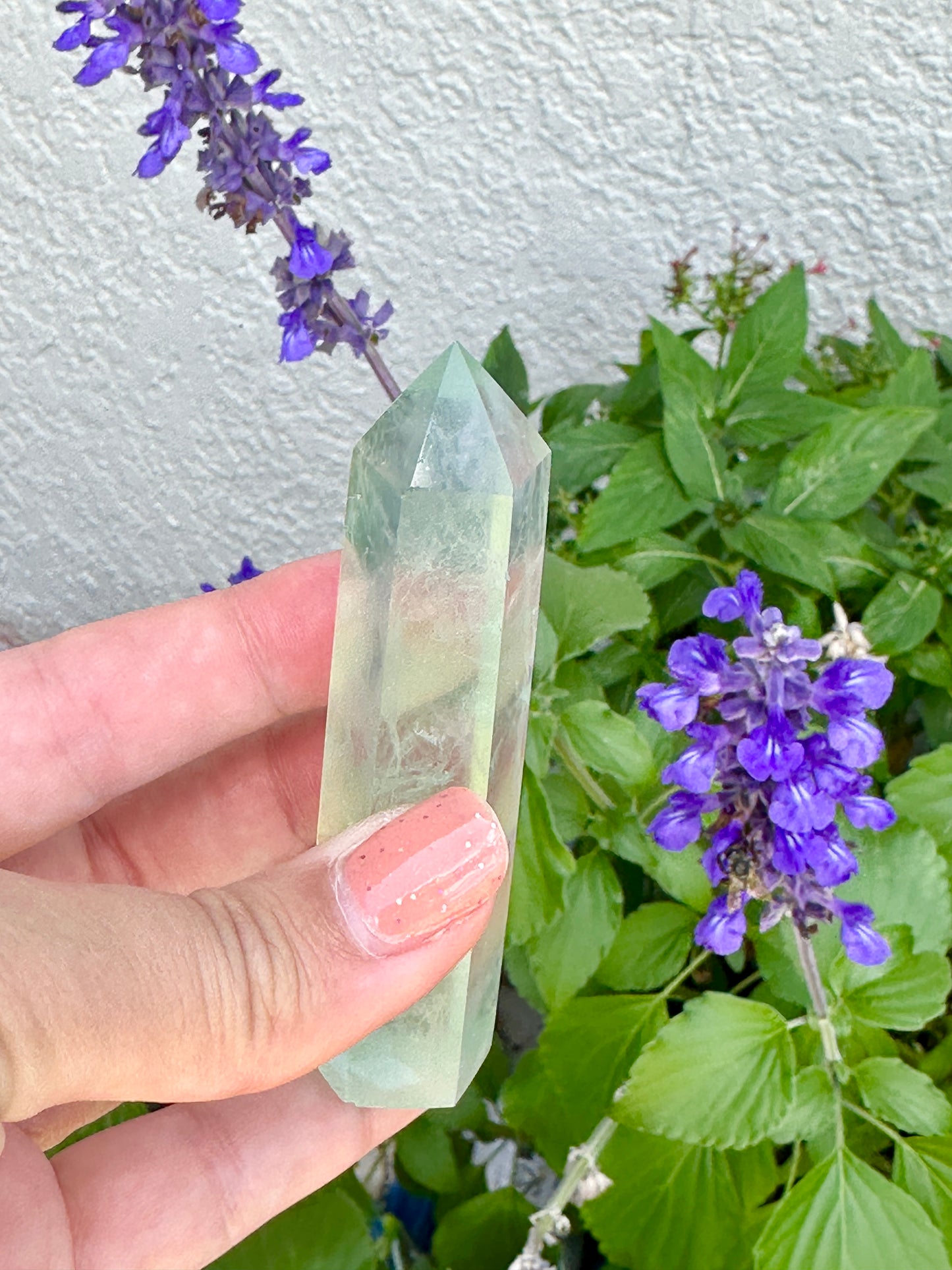 Green Fluorite Tower - Exquisite Crystal Point for Focus and Growth, Perfect for Meditation and Home Decor