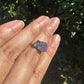 Labradorite and Tanzanite Sterling Silver Ring, Unique Size 7 Gemstone Jewelry, Elegant Boho Statement Gift for Her