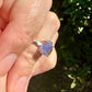 Labradorite and Tanzanite Sterling Silver Ring, Unique Size 7 Gemstone Jewelry, Elegant Boho Statement Gift for Her