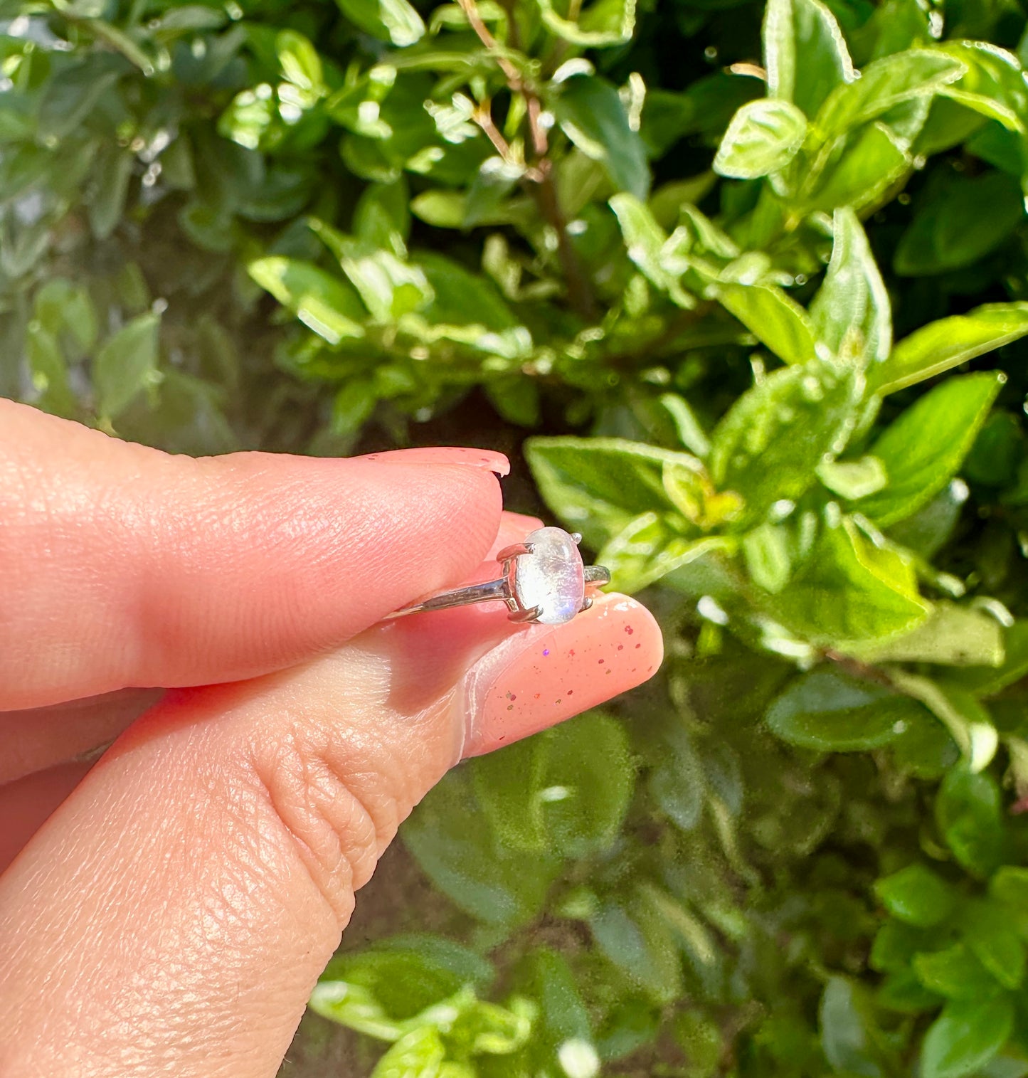 Sterling Silver Moonstone Ring Size 8.25, Captivating Handcrafted Gemstone Jewelry, Mystical Lunar Inspired Accessory, Unique Gift Idea (Copy)