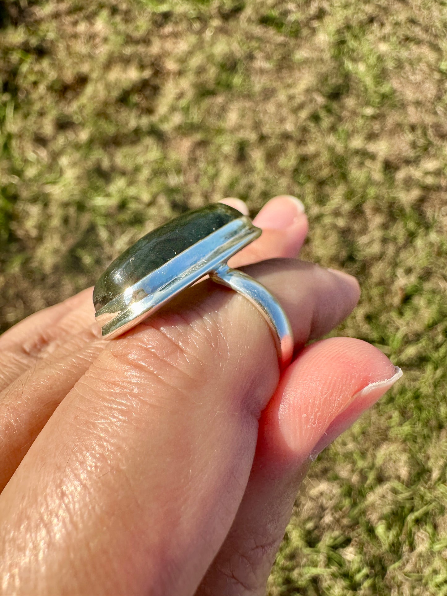 AAA Grade Labradorite Sterling Silver Ring, Elegant Size 6 Gemstone Jewelry, Unique Boho Chic Statement Gift for Her