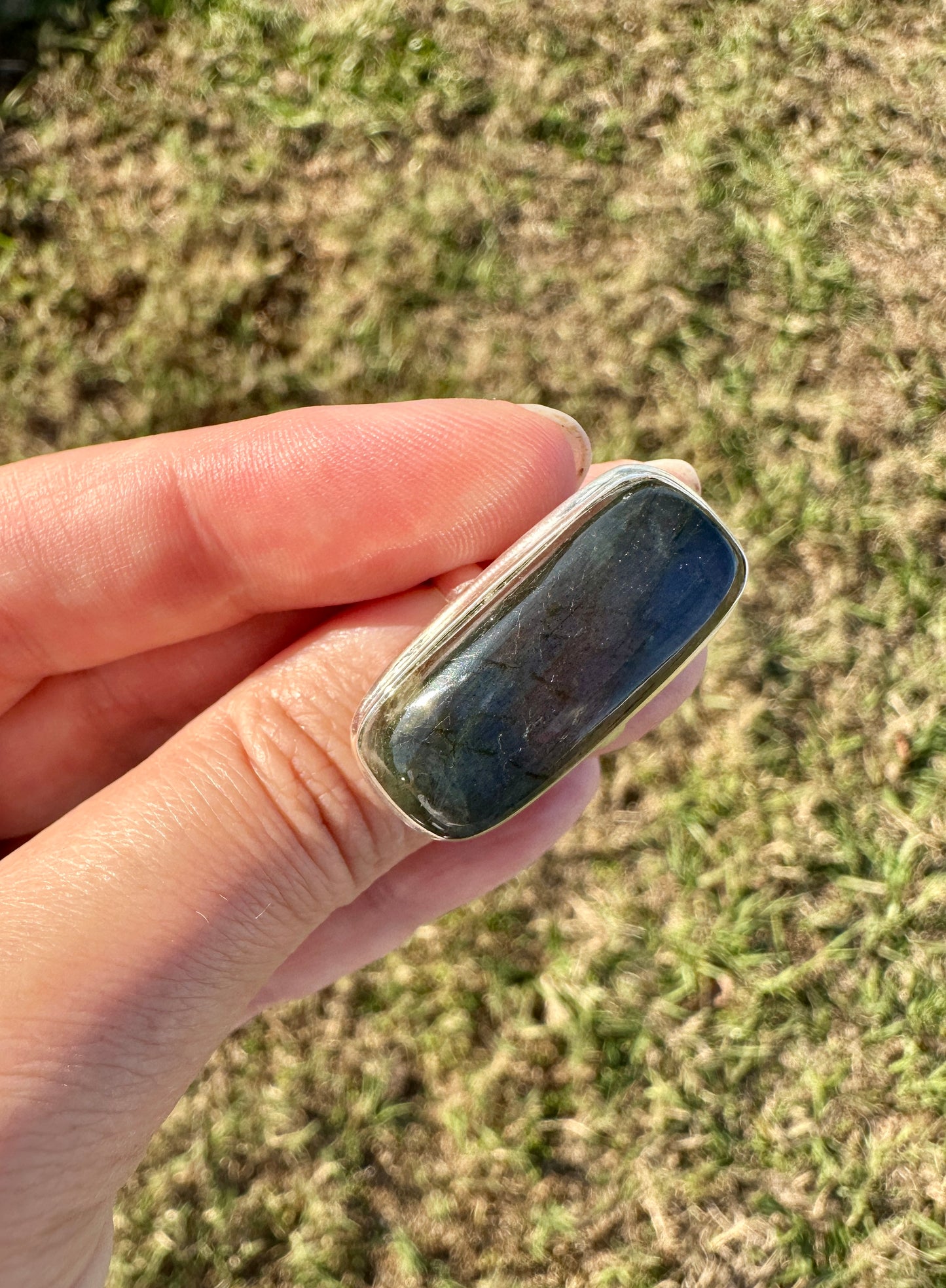 AAA Grade Labradorite Sterling Silver Ring, Elegant Size 6 Gemstone Jewelry, Unique Boho Chic Statement Gift for Her