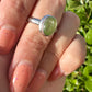 Green Kyanite Ring Size 7, Unique Handcrafted Gemstone Jewelry, Perfect Gift for Nature Lovers, Sterling Silver Elegant Accessory