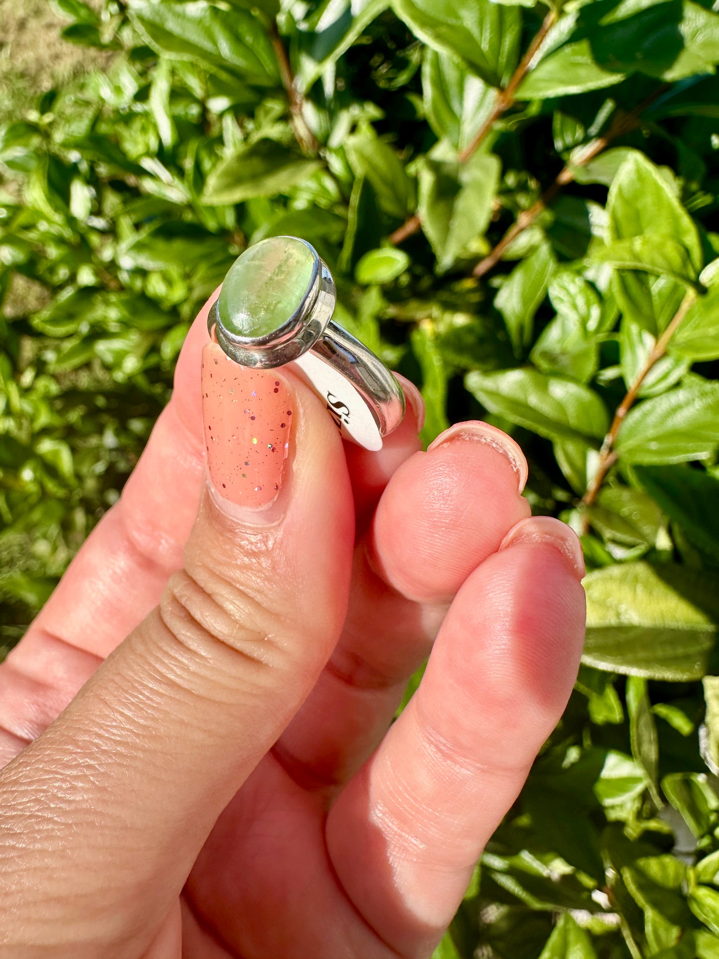 Green Kyanite Ring Size 7, Unique Handcrafted Gemstone Jewelry, Perfect Gift for Nature Lovers, Sterling Silver Elegant Accessory