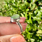 Green Kyanite Ring Size 7, Unique Handcrafted Gemstone Jewelry, Perfect Gift for Nature Lovers, Sterling Silver Elegant Accessory