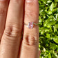 Pink Quartz Sterling Silver Ring Size 5 - Delicate Gemstone Jewelry for Girls, Perfect Gift, Elegant and Simple Design for Everyday Wear