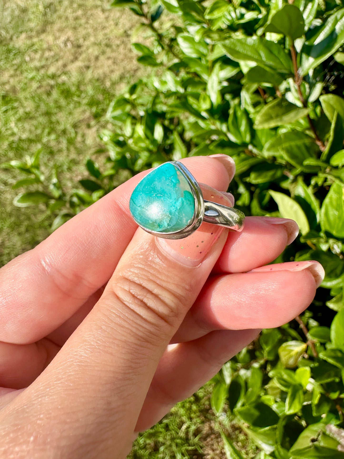Stunning Amazonite Ring in Sterling Silver, Size 10.25 - Elegant Handcrafted Gemstone Jewelry, Perfect Gift for Special Occasions